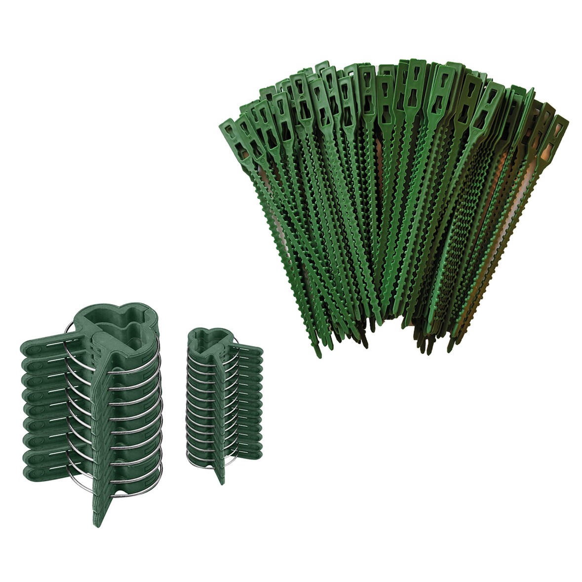 varivendo Pflanzenklammer Set 68 Stück Mixed mit Klammern und Bindern Pflanzenhalter Pflanzenclips Rankhilfe Befestigungsset für Garten Balkon Gemüse