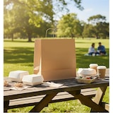 thumbnail of MONOUSO - Bolsa de Papel Kraft con Asas Rizadas 80 g/m² 26+17x26cm (25 Uds)