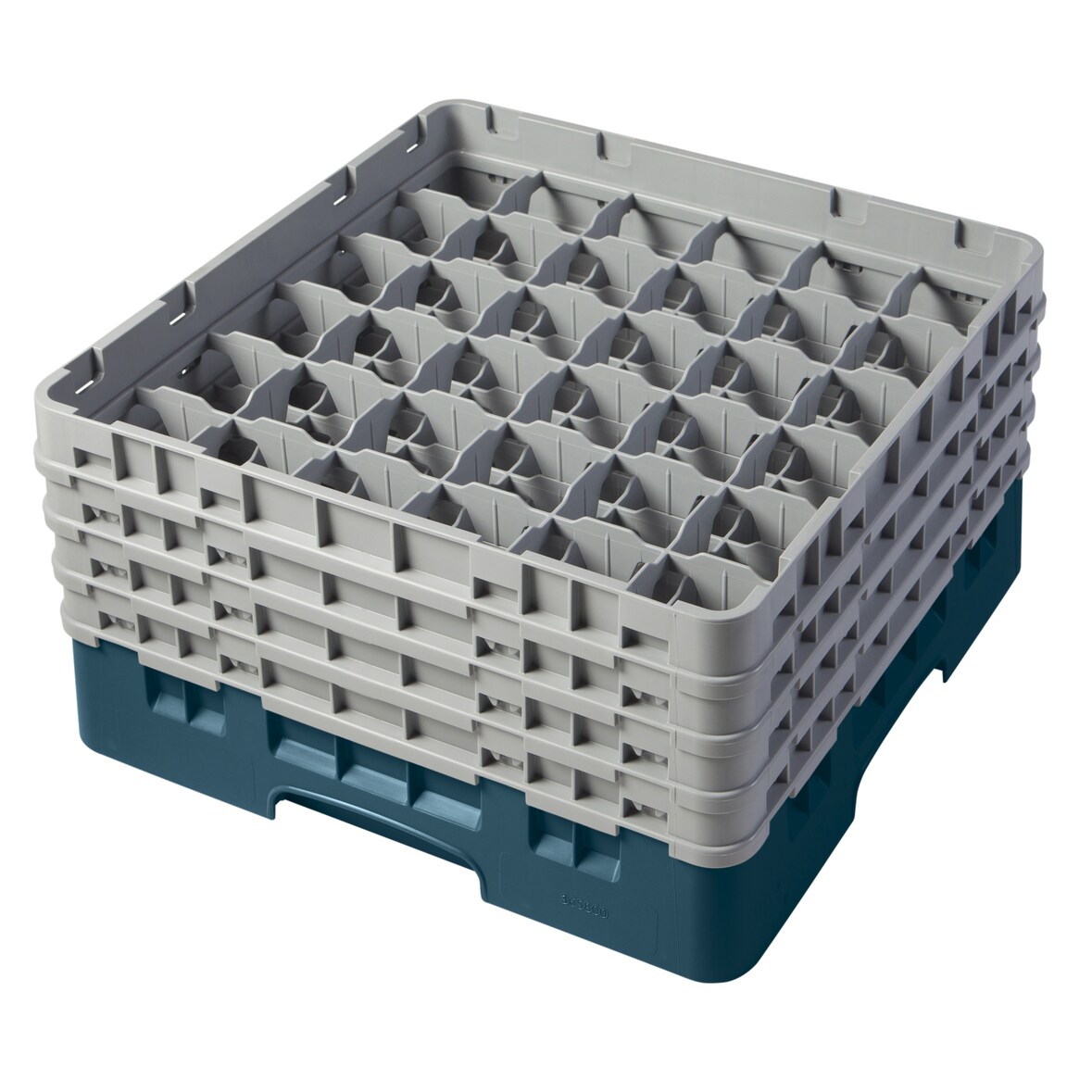 CAMBRO - 36S800-414 - Cesta de lavado 36 comp. 4 alturas - 7,2 cm Ø máx. - alt. máx. 21,7 cm - 50 x 50 x 26,7 cm - Cerceta