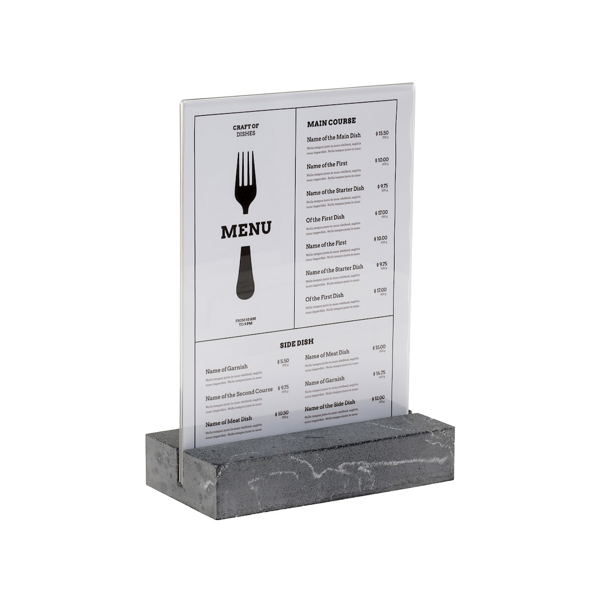 Europel Soporte de tarjetas A5 de polystone antracita, paquete 8 unidades, 351023