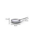 thumbnail of Sauteuse pour cuisinière à gaz et électrique, 32 cm, aluminium, poignée en métal, épaisseur 1,5-2 mm, fabriquée en Italie