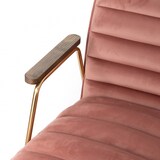 thumbnail of Fauteuil Hutch en velours rose -  Autre forme Tissu Amadeus 76.00x60.00 cm