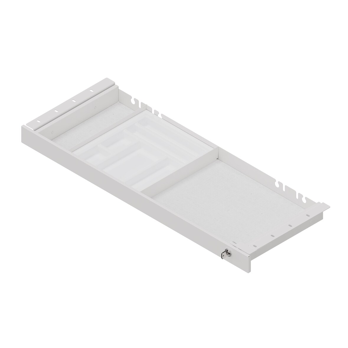 Hammerbacher-Unterbauschublade breit, Metall , weiß-VUCT1/W