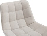 thumbnail of Décoshop26 - Barhocker x1 mit dekorativer Quadratsteppung cremefarbener Stofffußstütze und vier Metallbeinen 10_0006135