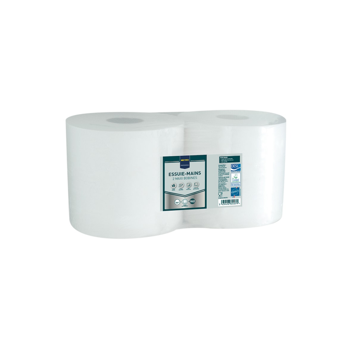 METRO PROFESSIONAL Essuie-mains maxi bobine 2 plis 1000 feuilles x 2