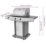 thumbnail of vidaXL Gasgrill 2+1 Flammen Schwarz und Silbern