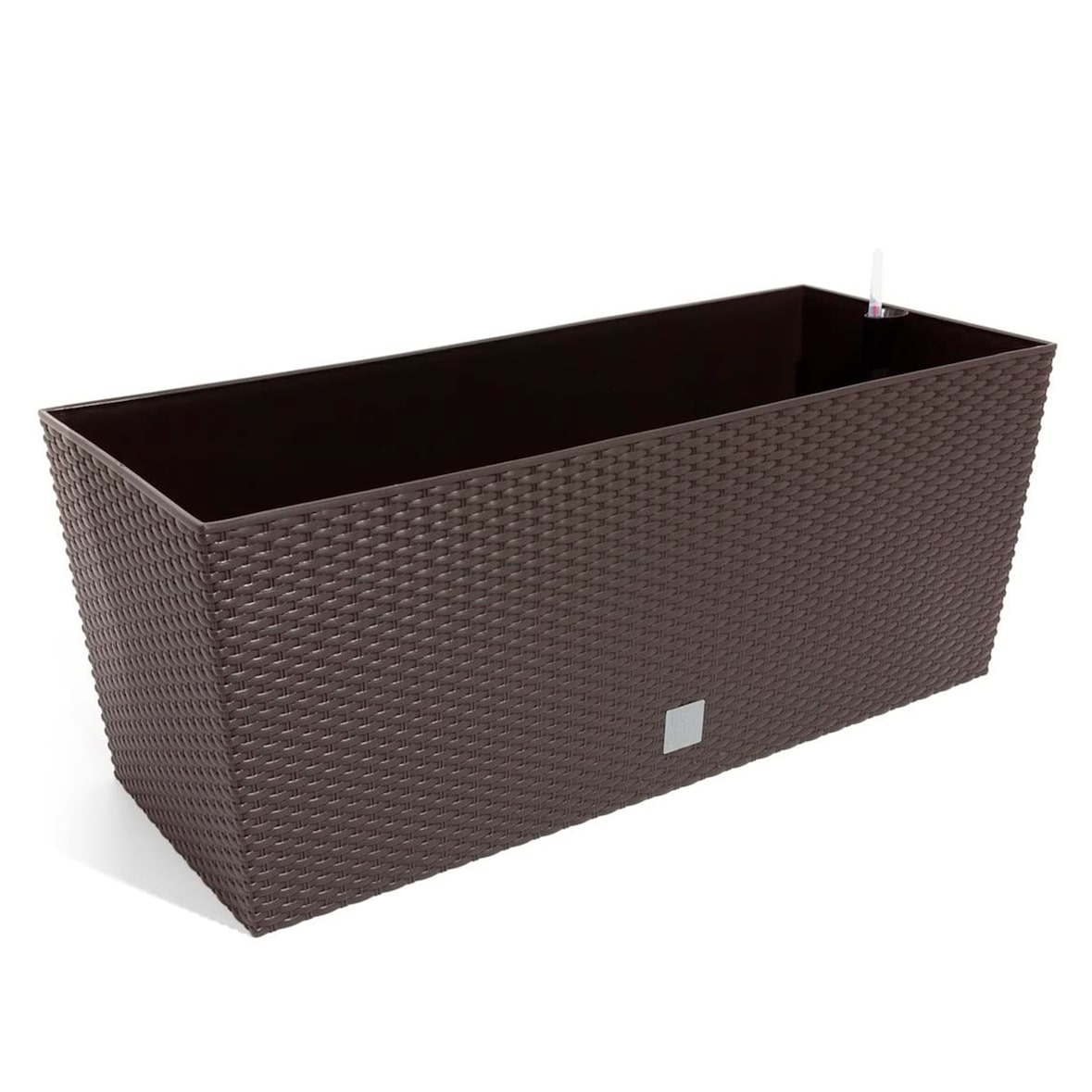 Prosperplast - Rattanjardinera 30 Liter mit Bewässerung in Schokoladenfarbe 60 x 25 x 24 cm