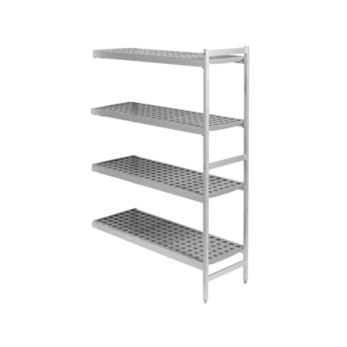 Rayonnage modulaire d'angle polymère 6611 Fermostock Longueur 759 mm- 4 niveaux-profondeur 560 mm