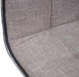 thumbnail of 2er-Set Esszimmerstuhl HWC-C41, Stuhl Küchenstuhl, höhenverstellbar drehbar, Stoff/Textil FSC® ~ creme-grau