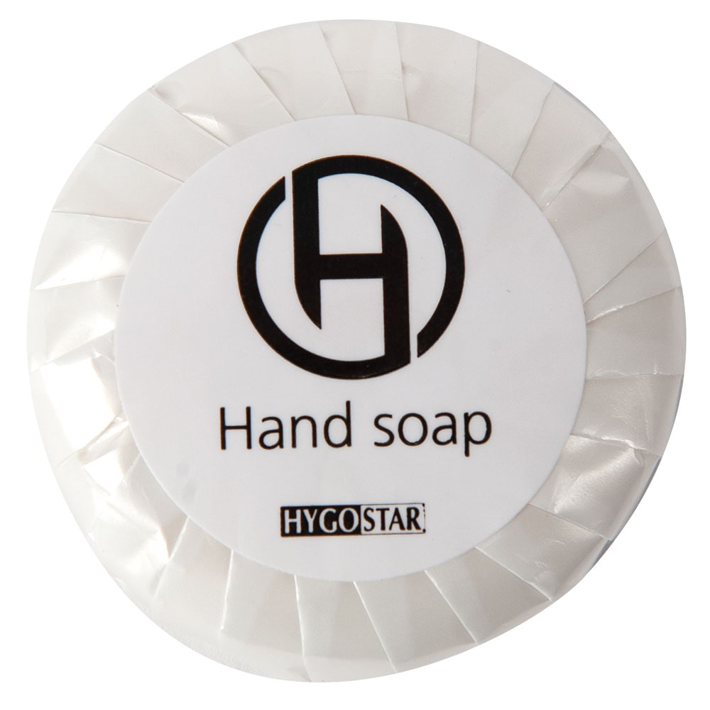 Hotelseife einzeln verpackt Weiss rund Ø 4 cm 50 Stück Plisseefalten