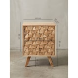 thumbnail of Handgefertigtes Nachtkästchen aus Massivholz, moderner Landhaus-Stil, 2 Schubladen. 44x35x61 cm | Kadima Design