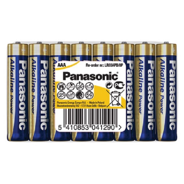 Panasonic AAA Micro Alkaline Power 1,5V Batterie 8er Folie