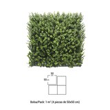 thumbnail of Bonerva | Jardín Vertical Artificial Buxus | Pack 4 Piezas 50x50cm (1m²)| Planta artificial decoración oficina, hotel, restaurante | MAL1202