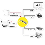 thumbnail of VALUE USB Typ C Dockingstation, HDMI 4K60, 2x USB2.0 (A+C) + 1x USB3.2 Gen1 (A), 1x PD, 1x SD/TF