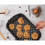 thumbnail of Graniteware - Set de 3 pièces : Plat à four, plateau perforé et grille - Acier émaillé et inox