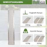 thumbnail of TRUTZHOLM 1 x Alu Auffahrrampe 150 x 21,5 cm 200 kg rutschhemmend starr Fahrradrampe Verladerampe