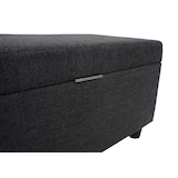 thumbnail of Aufbewahrungs-Truhe Kriens XXL, Sitzbank Bank, Stoff/Textil, 45x180x45cm ~ dunkelgrau