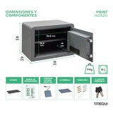 thumbnail of ARREGUI Print 140520 Caja fuerte de acero con apertura electronica mediante huella dactilar o con codigo|Caja de seguridad biometrica |25 x 35 x 25 cm