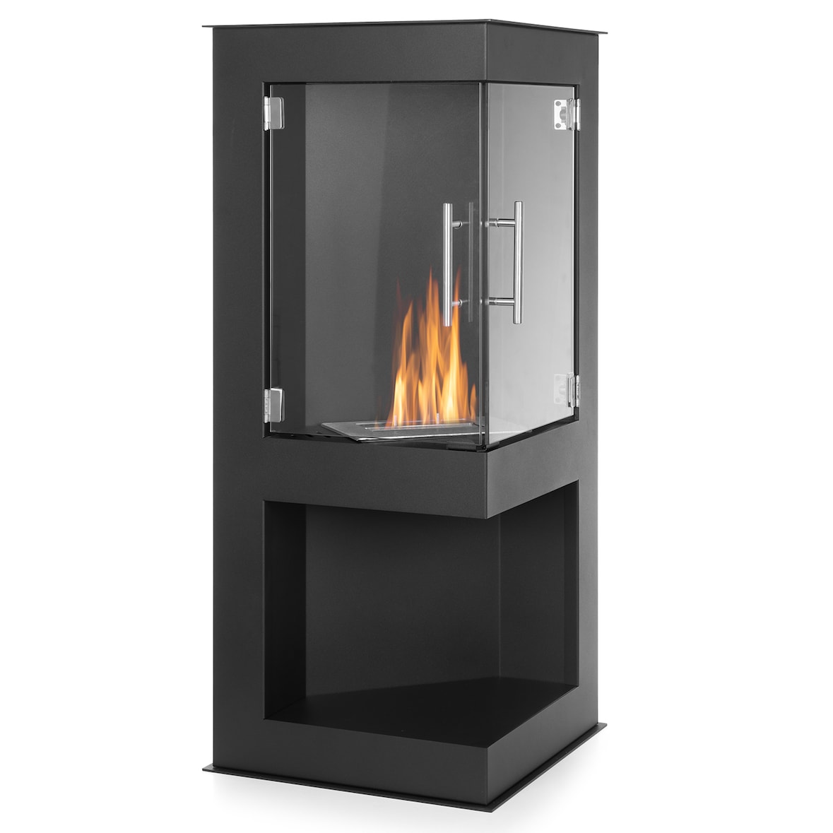 Moritz Ethanol Kamin Wandkamin I 95 x 58 x 39 cm Eckkamin I 1 Liter Brenner I Bioethanol Kamin I Bio Ethanol Kaminofen Indoor Outdoor I Innen Außen
