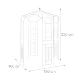 thumbnail of Relaxdays Rosenpavillon Metall, Rankhilfe für Kletterpflanzen, Garten, dekorativer Rankpavillon, HBT 250x160x160cm, weiß