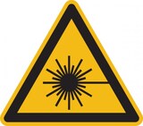 thumbnail of Warnschild, Warnung vor Laserstrahl W004 - ASR A1.3 (DIN EN ISO 7010) - 200 mm Folie selbstklebend