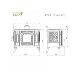 thumbnail of Estufa de leña independiente con apertura a la izquierda y CookTop - P7 (10,5 KW) ECO