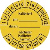 thumbnail of Dreifke® Prüfplakette kalibriert am: durch: nächster...2026-2031,Folie,Ø 40 mm,10 Stück/Bogen