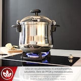 thumbnail of Magefesa Star Bombeada - Olla Express Tradicional 10L, Acero Inoxidable 18/10, Cocina Sana, Para Inducción, Reparto del Calor, Válvula Giratoria,