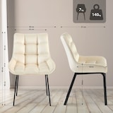 thumbnail of Cadeira de jantar Saranda creme/veludo