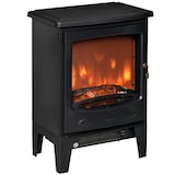 thumbnail of HOMCOM Chimenea Eléctrica Portátil de 900/1800W con Efecto de Llama Termostato Ajustable Protección Sobrecalentamiento hasta 20 m² 39x26x54,8 cm Negro