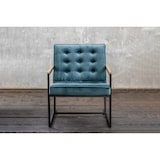 thumbnail of KAWOLA Sessel ARLY Polstersessel Bezug Velvet petrol