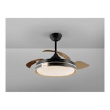 thumbnail of Ventilador con aspas desplegables HERON led negro motor DC SCHULLER