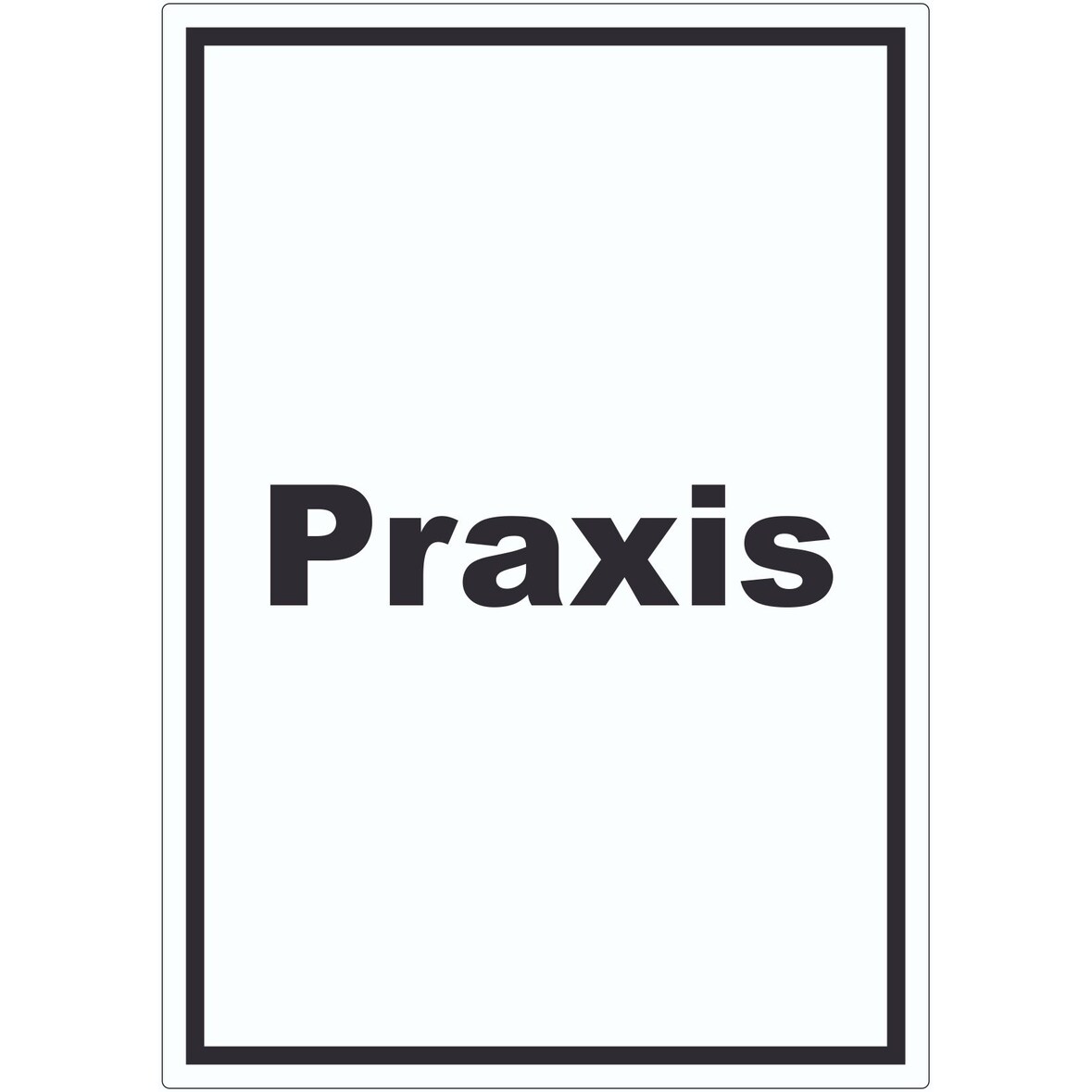 Praxis Aufkleber mit Text Arzt Gesundheit hochkant A3 (297x420mm)