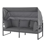 thumbnail of SVITA MAUI Gartenmöbel-Lounge-Set mit Dach Outdoor-Sofa Strandkorb-Sonneninsel Stahl Grau