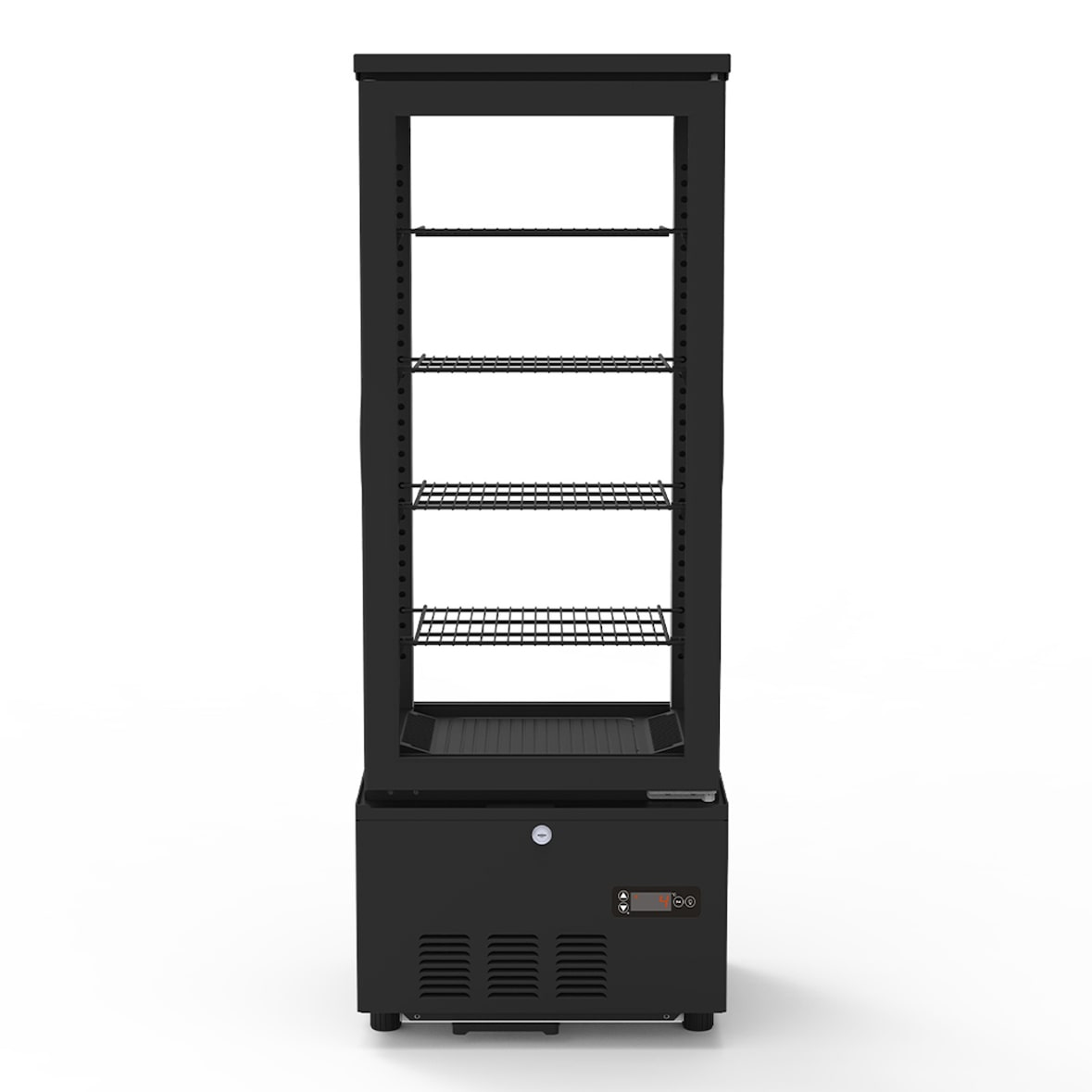 vaiotec TOPLINE Kühlvitrine 4-fach / 92 Liter "schwarz", 434 x 398 mm