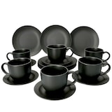 thumbnail of 18-tlg. Kaffeeservice Londen Lampart Nero Schwarz