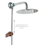 thumbnail of Kit set doccia deviatore a pressione con doccetta tonda, soffione 20 cm braccio 30 cm