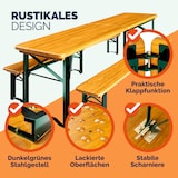 thumbnail of Casaria Bierzeltgarnitur 220 cm 1 Biertisch 2 Bierbänke Klappbar 3 tlg Festzeltgarnitur