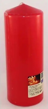 thumbnail of Stumpenkerze rot 80x200mm