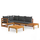thumbnail of vidaXL 4-tlg. Garten-Lounge-Set mit Dunkelgrauen Kissen Akazienholz
