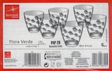 thumbnail of Bormioli Rocco Flora Verde Set 6 Vasos Bajos Vidrio 26Cl