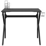 thumbnail of Bureau de jeu avec pieds en forme de K Noir 90x60x75 cm Modèle Atlas Office Pro Signature