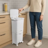 thumbnail of WellHome - Cubo de Basura Vertical con ruedas 42L de 3 Compartimentos (24L + 4L + 14L)