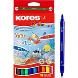 thumbnail of Fasermaler Korellos 2 in 1 spitz/breit VE=10 Stück