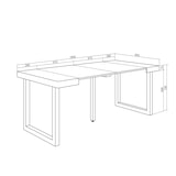 thumbnail of Consolle allungabile, Tavolo consolle allungabile, 180x90x73cm, Per 8 persone, Gambe in legno, Stile moderno, Bianco e nero _ 256_7