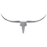 thumbnail of FineBuy Deko Geweih Bull M Aluminium Design Hörner 100cm Wanddekoration Silber