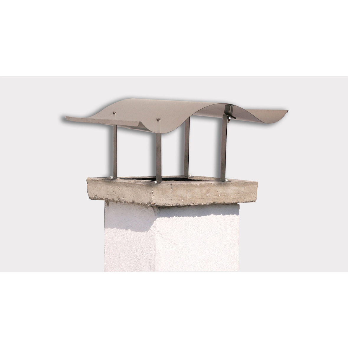 Schornsteinabdeckung Edelstahl 125x70cm starr No. 6 SZAGATO Made in Germany Kaminhaube Edelstahl Kaminabdeckung Schornsteinhaube Schornsteinabdeckung