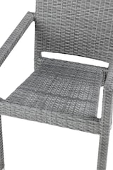 thumbnail of METRO PROFESSIONAL Sedia impilabile con braccioli e maniglia Barbados, rattan sintetico, grigio
