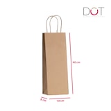 thumbnail of Sacos Sos Com Asas 1 Garrafa  100 G/M2 14+8X40 Cm Natural Kraft (250 Unidades)