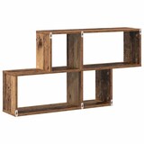 thumbnail of vidaXL Wandregal mit Regal Altholz 100 x 20 x 53 cm Holzwerkstoff